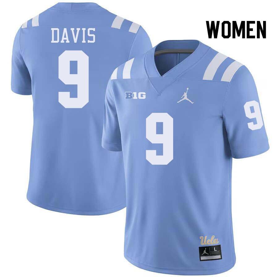 Women #9 Dermaricus Davis UCLA Bruins College Football Jerseys Stitched-Power Blue